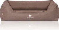 Knuffelwuff Orthopädisches Hundebett Wippo aus Velours mit Handwebcharakter XXL 120 x 85cm Potatoe