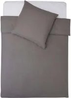 Pościel Lumaland Premium Codzienna całoroczna poszwa na kołdrę (135x200cm) i poszewka na poduszkę (80x80cm) z zamkiem YKK - Czarna