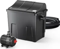 SunSun CBF-200T Bioteichfilter Komplettset mit 9W UVC Klärer, Teichpumpe 2300 l/h 35W, Thermometer und Filtermedien, FilteranlageTeichfilter