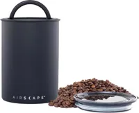 Airscape Kaffeebehälter aus Edelstahl  Vorratsbehälter für Lebensmittel  Patentierter luftdichter Deckel  Erhaltung der Lebensmittelfrische durch überschüssige Luft (Medium, Mattschwarz)