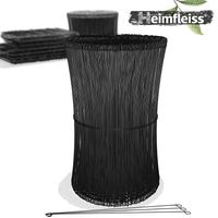 Heimfleiss® Ösendraht Betonbindedraht 1,4 x 300 mm (1000 Stk.) - PVC ummantelter Rödeldraht in schwarz - Bindedraht für Drillapparat