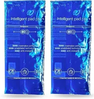 2er Set Warmkompresse/Kaltkompresse - Kompresse Gelkissen blau, 2er Set 2-tlg., 2x 29cm x 12cm, Mikrowelle geeignet / Wiederverwendbar