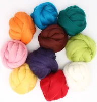 Filzwolle 10 bunte Farben je 50gr - 500 g - zum Trockenfilzen und Nassfilzen