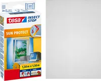 tesa Fliegengitter Comfort Insektenschutz Fenster ohne Bohren grau 1,3 x 1,5 m