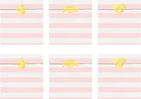 6 Papiertüten rosa