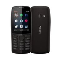 Nokia 210 Black, 2,4", TFT, 240 x 320 pixelů, 16 MB, Dual SIM, Bluetooth, 3.0, USB verze microUSB, fotoaparát 0,3 MP, 1020 mAh