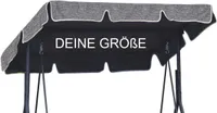 Personalisiertes Sonnendach, für Hollywoodschaukel, Dach-plane, für Garten-Schaukel, Ersatzdach, Jede Größe auf Bestellung, Flachs [101]