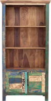 Bücherregal Retro 90x180x35 aus recyceltem indischen Mango-Massivholz