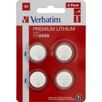 1x4 Verbatim CR 2025 Lithium Batterie           49532