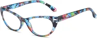 Katzenauge Lesebrille unifarben mit Stärke, + 4,0 Dioptrien Lesehilfe Brillen