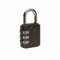 Zahlenvorhängeschloss schwarz 20 mm abus