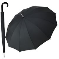 Clayre & Eef Damen Stockschirm schwarz Regenschirm Schirme 54239