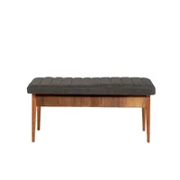 Skye Decor, Vina Bench Anthracite, Walnut, Sitzbänke, Nussbaum, 110 x 46 x 40 cm