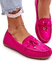 Klassische Wildleder-Loafer Fuchsie Good Time 37
