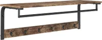 Nástenný vešiak Vicco Fyrk, 100 x 30 cm, rustikálny dub/čierna