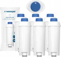 6X Wessper Aqualunga Pro Für Delonghi Kaffeemaschinen | Filterset Mit Datumspad | Filter Für Eletta, Dinamica, Primadonna Kaffeemaschinen - Ersatz
