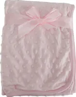 Kuscheldecke für Baby Junge oder Mädchen mit Punkten BABY1383 (75cm x 100cm) (Pink)