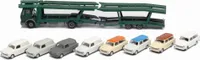 Herpa 941464 MB NG Autotransporter-Hängerzug mit 8 Trabant 601 1:87