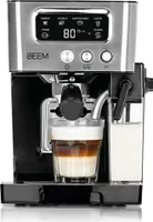 BEEM ESPRESSO-LATTE Siebträgermaschine 15 bar Kaffeespezialitäten Barista 0,4 L Milch- & 1,4 L Wassertank Milchschaumkonsistenz individuell wählbar