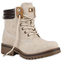 Damen Stiefeletten Worker Boots Warm Gefütterte Outdoor Schuhe 824172 Trendy Neu