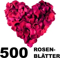 500 Rosenblätter Rosenblüten Blütenblätter Hochzeit Deko weiß o. rot, Farbe:Bordeaux Rot