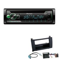 Pioneer DEH-S410DAB 1-DIN CD Digital Autoradio AUX-In USB DAB+ Spotify mit Einbauset für Mercedes-Benz SLK 2004-2011