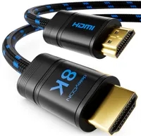 deleyCON 5m 8K UHD-II HDMI 2.1 Nylon Kabel 4320p 2160p 8K@60Hz 4K@120Hz 7680x4320p Metallstecker Dolby DTS HDR eARC CEC HDTV Ethernet