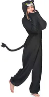Panther-Kostüm für Damen Tierkostüm schwarz-grau