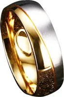 Modischer, vergoldeter Titanstahl-Liebhaberring, Ehering, Brautschmuck, Geschenk-Jungen,US 9