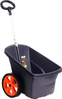 Schubkarre 2 Räder Gartenschubkarre 67 Liter Gartenkarre Handwagen Gartenwagen Handwagen Schubkarre mit Vollgummirad Gartentrolley Kunststoff (schwarz