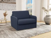 Schlafsessel mit Matratze - Liegefläche 70 cm - Stoff - Blau - NADOA