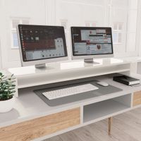 Ankonbej Monitorständer Hochglanz-Weiß 100x24x13 cm Holzwerkstoff