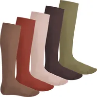 Footstar EVERYDAY! 5 PAAR Damen & Herren Kniestrümpfe - Herbstfarben 39-42
