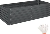Hochbeet Blomma, 880l, verzinkt, 200x80x56cm - anthrazit