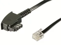 Kabel telefoniczny (uniwersalny pinout), czarny