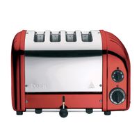 DUALIT 4 Slot Toaster 'NewGen' Edelstahl Apfel Kandis Rot