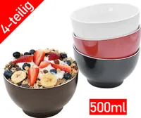 Müslischale 8-tlg. Dessertschale Müslischalen Set Schale Schüssel groß bunt