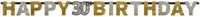 30th Birthday Girlande 2,13 m gold schwarz