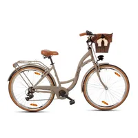 Goetze Citybike Mood 28 Zoll 7 Gang Tiefeinsteiger Retro Damenfahrrad mit Korb