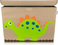 Lifeney Aufbewahrungsbox Kinder groß 51 x 36 x 36 I Spielzeugkiste I Kiste mit Deckel für Kinderzimmer I Aufbewahrungsboxen mit Deckel I Spielzeugaufbewahrung (Dino)