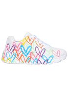 SKECHERS 314064L/WMN Uno Lite-Spread The Love Kinder Mädchen Damen Sneaker Turnschuhe weiß/bunt/neon, Größe:39, Farbe:Weiß