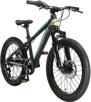 BIKESTAR Kinder Jugend Mountainbike 20 Zoll ab 6 - 7 Jahre | 7 Gang Hardtail MTB Sport Scheibenbremse Federgabel | Schwarz Grün