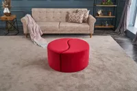 Hanah Home, Alis- BLC1608, červená, klasický vankúš, 100 % polyester a zamat