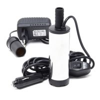 Wiltec Mini Pumpe 12-15 l/min 8500 U/min 12 V, 38 mm Auslass, Tauchpumpe für Wasser und Dieselöl, zum Ablassen von Flüssigkeit, Entwässerung, Umpumpen