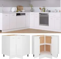 vidaXL Rohová základní jednotka Bílá 75,5x75,5x81,5 cm Materiál na bázi dřeva