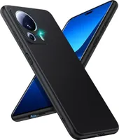 Silikon Hülle für Xiaomi 13 Lite Schutzhülle Matt Schwarz Backcover Handy Case