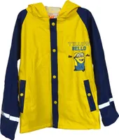 Minions Kinder Regenjacke Outdoor Buddel Matsch Jacke Jungen Funktionsjacke gelb, Größe:110/116
