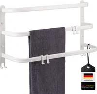 bremermann Wand-Handtuchhalter, 3 gestufte Ablagen, Handtuchstange, Wandmontage