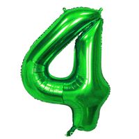 Zahl wählbar Nr 8 Oblique Unique® Folien Luftballon mit Zahl Nummer 0-9 Folienballon für Kinder Geburtstag Jubiläum Silvester Party Deko Ballon Grün