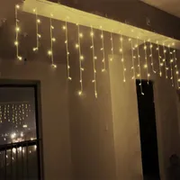 5M 216 LED warmweiß Weihnachtslichterkette Lichterkette Eisregen Eiszapfen Deko